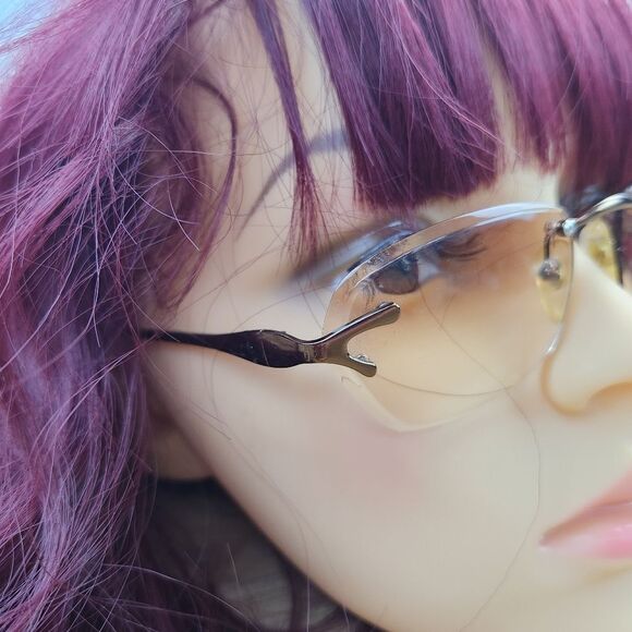 💜Vintage Gloria Vanderbilt Rimless Ombre Sunglasses - Picture 2 of 12